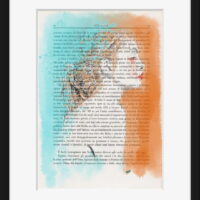 I do not know the words - Art print on vintage book page