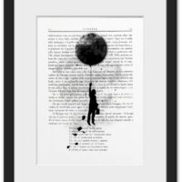 The trip of the dreams - Art print on vintage book page