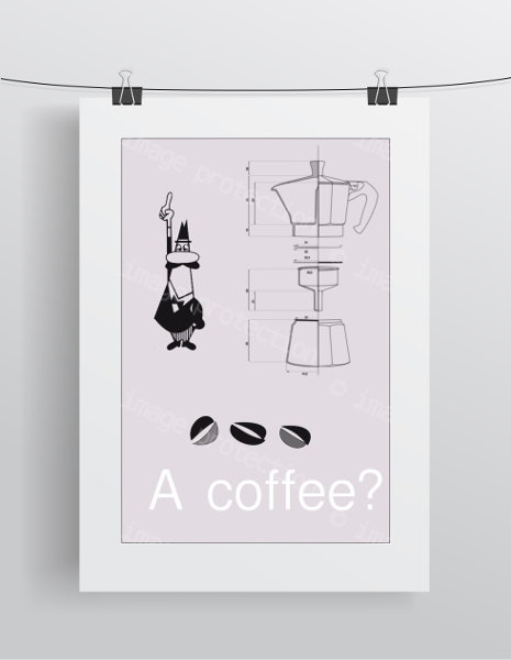 Art print illustration Coffee break by ©Layla_Oz_600