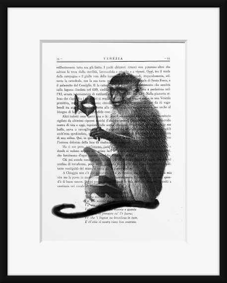 carnival monkey art print