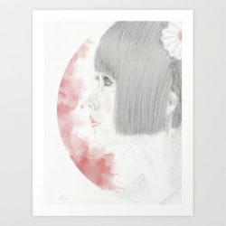 portrait of young japanese girl fine art print by layla oz