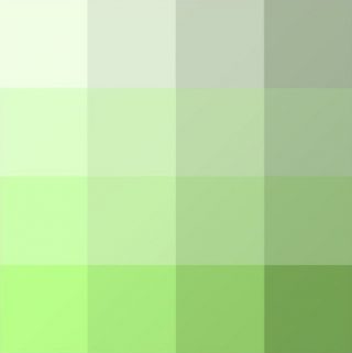 Green pastel shades in a beautiful grid