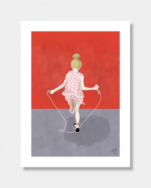 the little girl of the skipping rope