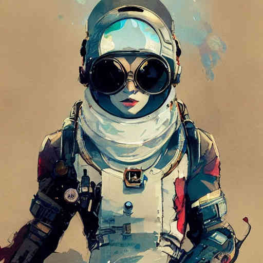 ai generated astronaut girl with prompt girl on mars with sunglasses